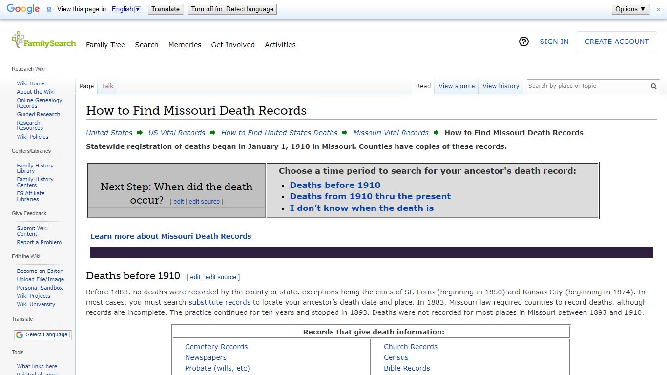 How to Find Missouri Death Records • FamilySearch
